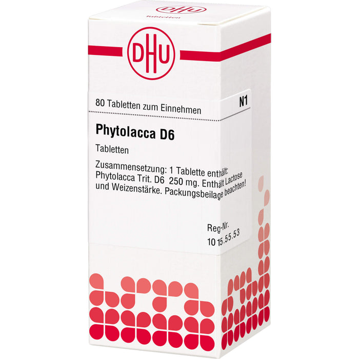 DHU Phytolacca D6 Tabletten, 80 pc Tablettes