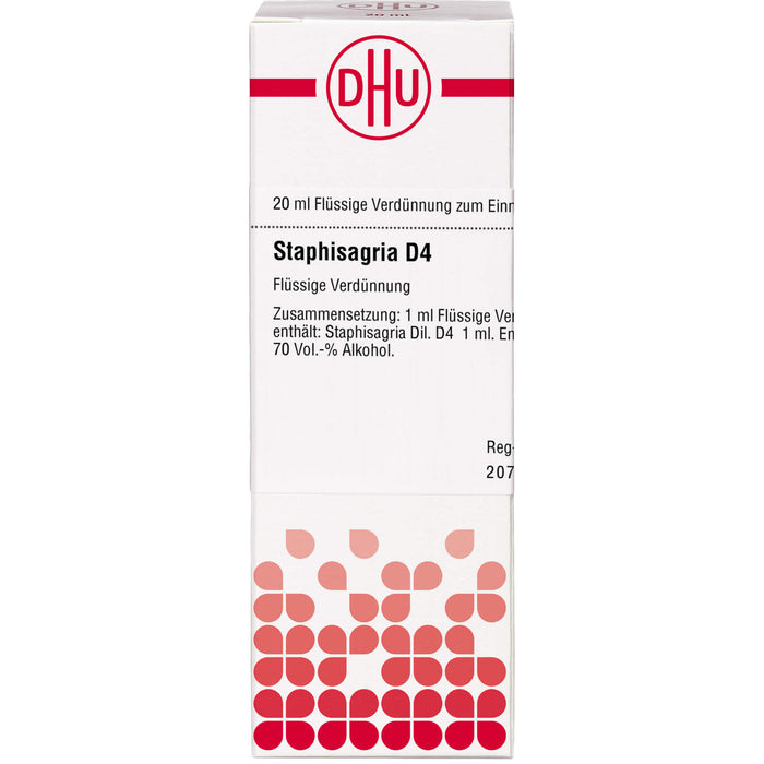 DHU Staphisagria D4 Dilution, 20 ml Lösung