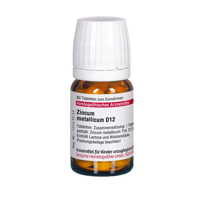 DHU Zincum metallicum D12 Tabletten, 80 St. Tabletten