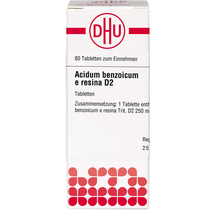 DHU Acidum benzoicum e resina D2 Tabletten, 80 St. Tabletten