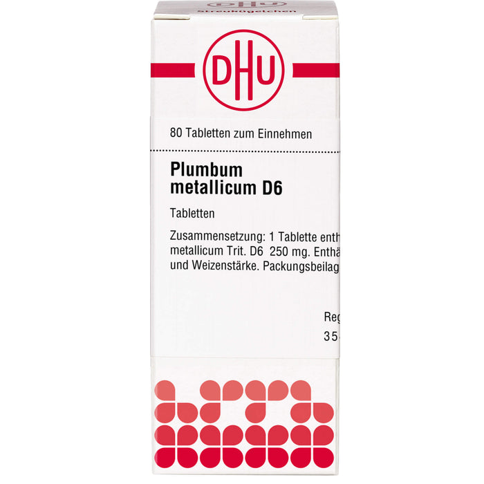 DHU Plumbum metallicum D6 Tabletten, 80 pcs. Tablets