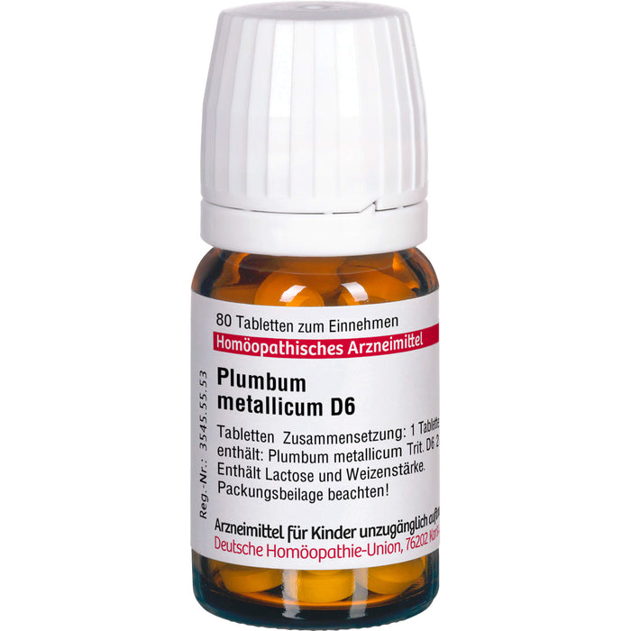 DHU Plumbum metallicum D6 Tabletten, 80 pcs. Tablets