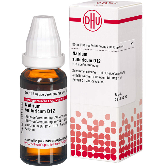 DHU Natrium sulfuricum D12 Dilution, 20 ml Lösung