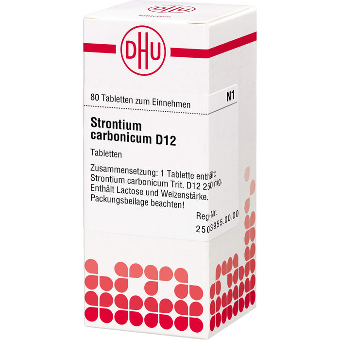 DHU Strontium carbonicum D12 Tabletten, 80 pc Tablettes