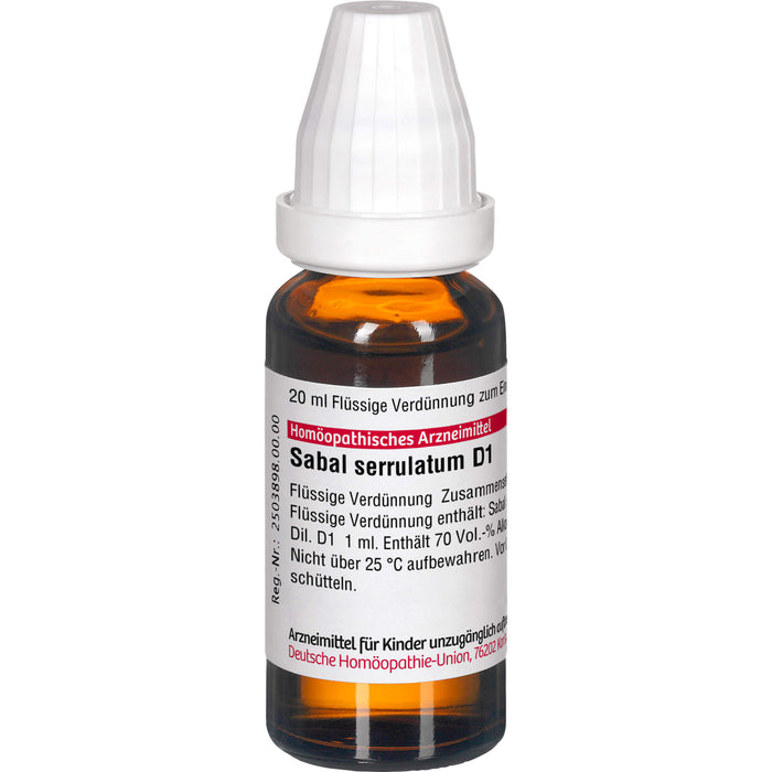 Sabal serrulatum D1 DHU Dilution, 20 ml Lösung