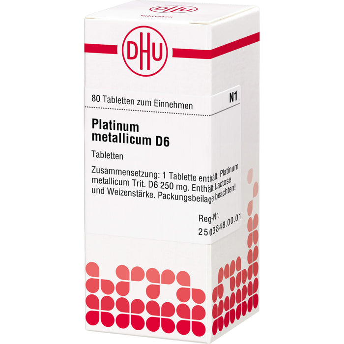 DHU Platinum metallicum D6 Tabletten, 80 pcs. Tablets