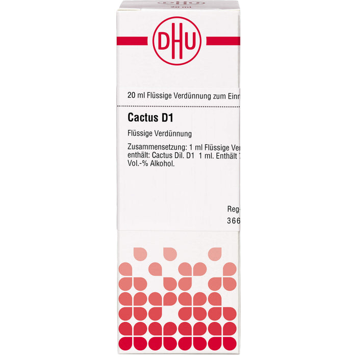 DHU Cactus D1 Dilution, 20 ml Lösung