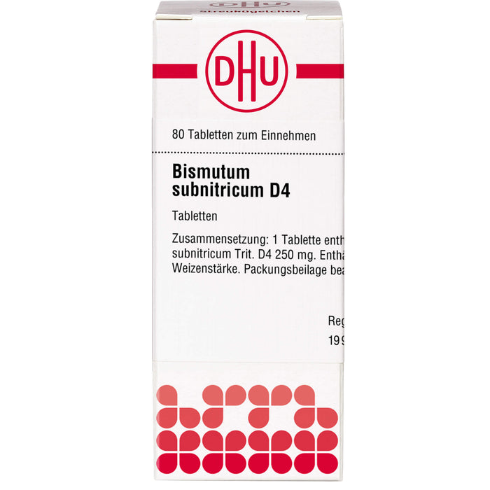 Bismutum subnitricum D4 DHU Tabletten, 80 St. Tabletten