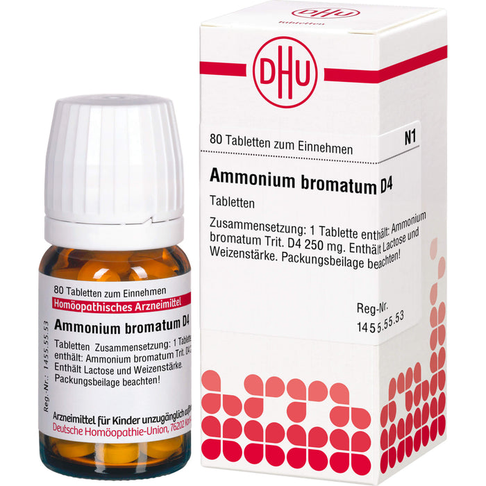 Ammonium bromatum D4 DHU Tabletten, 80 St. Tabletten