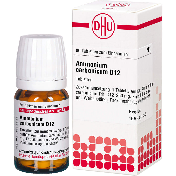 DHU Ammonium carbonicum D12 Tabletten, 80 pc Tablettes