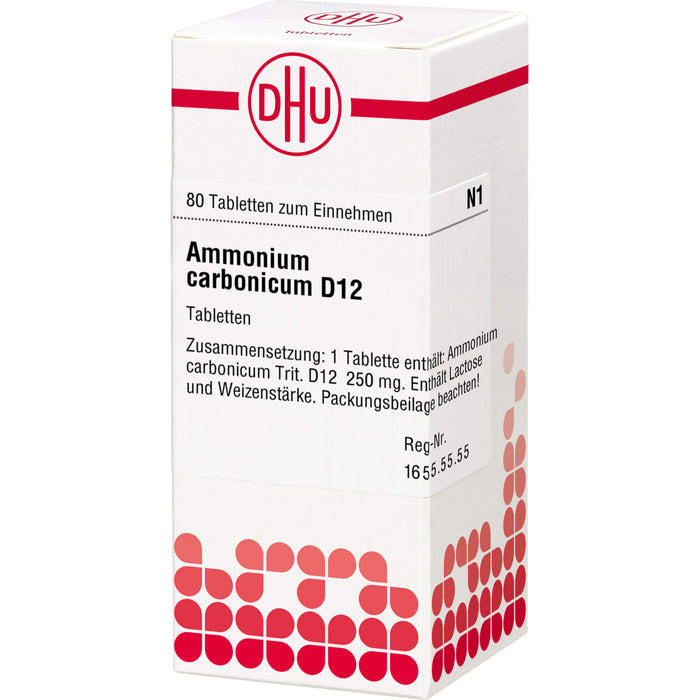 DHU Ammonium carbonicum D12 Tabletten, 80 pcs. Tablets