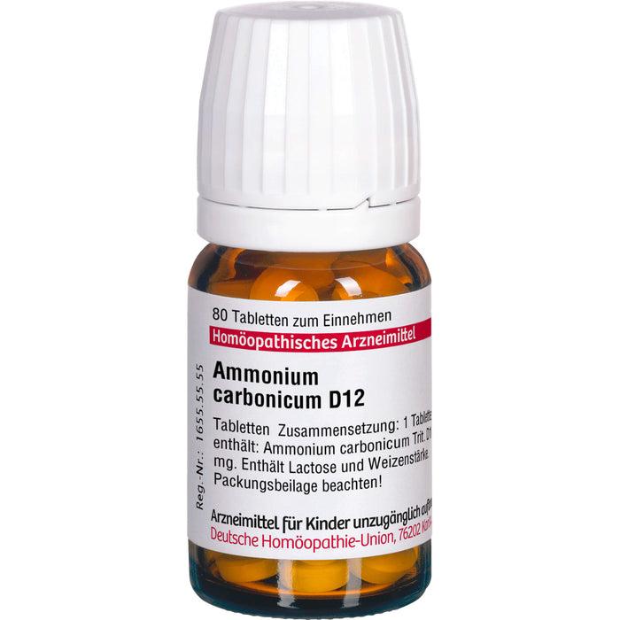 Ammonium carbonicum D12 DHU Tabletten, 80 St. Tabletten