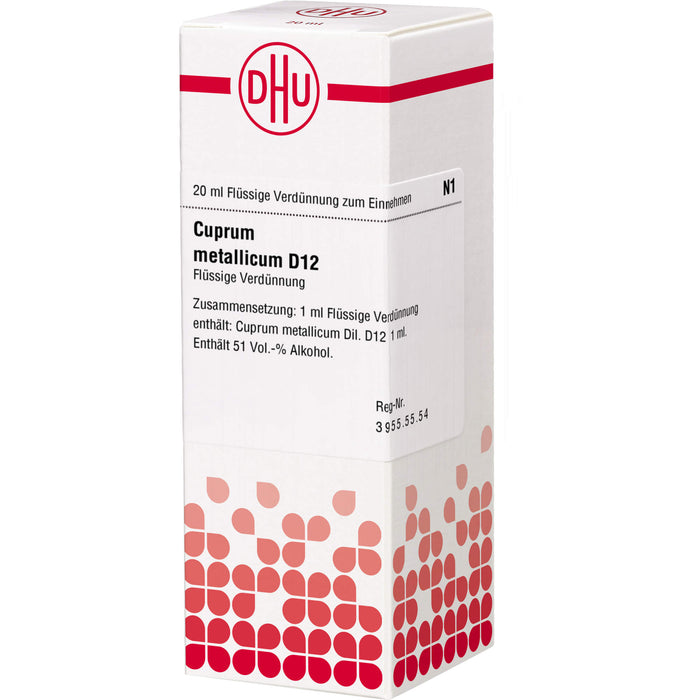 DHU Cuprum metallicum D12 Dilution, 20 ml Lösung