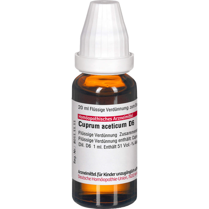 Cuprum aceticum D6 DHU Dilution, 20 ml Lösung