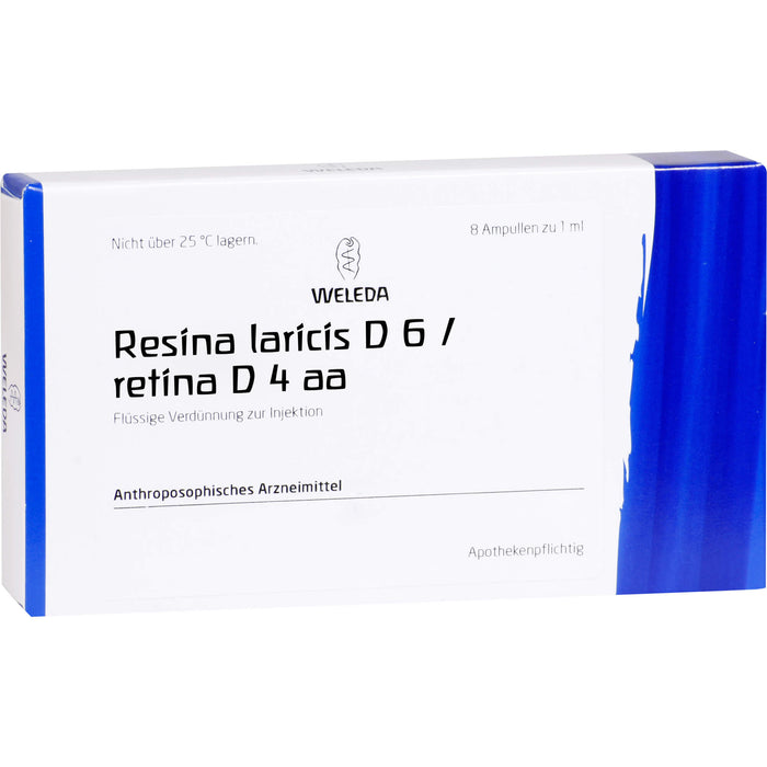 Resina laricis D6 Retina D4 Weleda aa Amp., 8X1 ml AMP