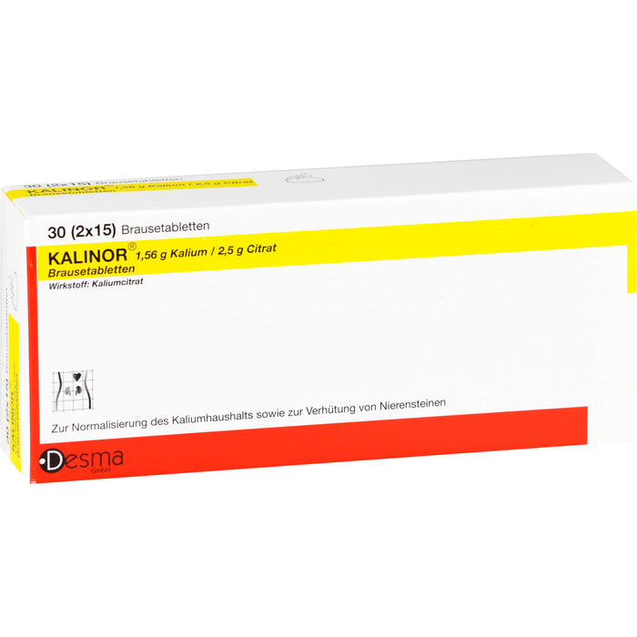 Kalinor-Brausetabletten zur Normalisierung des Kaliumhaushalts, 30 pc Tablettes