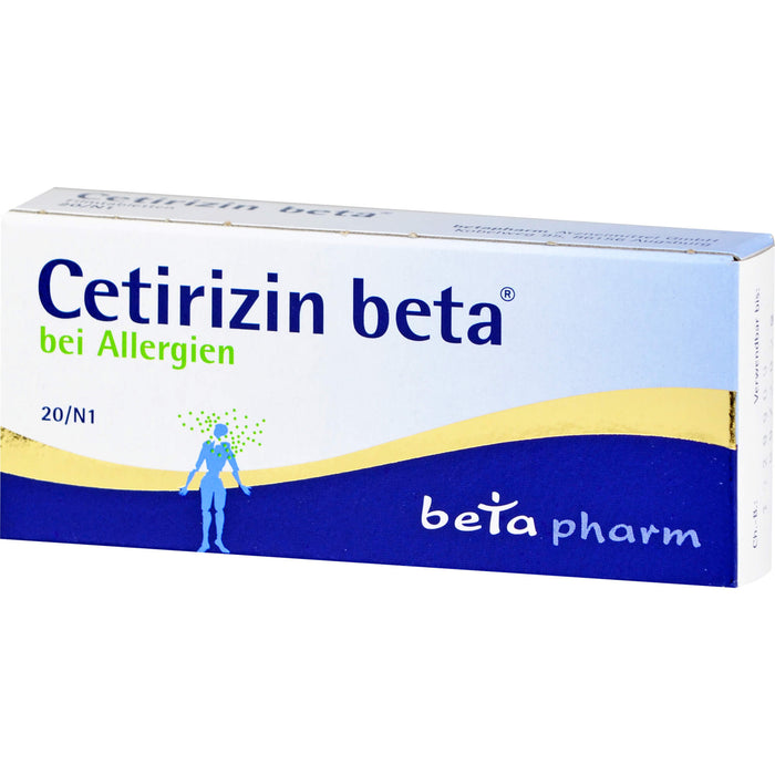 Cetirizin beta bei Allergien Filmtabletten, 20 pcs. Tablets