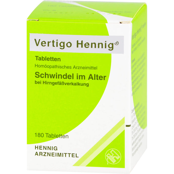 Vertigo Hennig Tabletten, 180 pc Tablettes