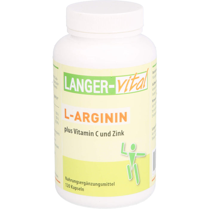 L-Arginin 2894mg/TG plus Vitamin C und Zink, 120 St KAP