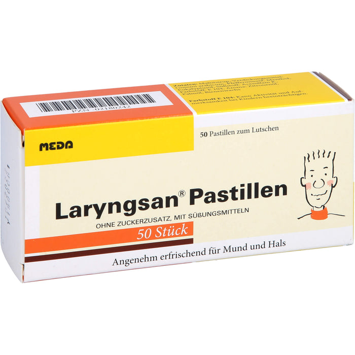 Laryngsan Pastillen erfrischend für Mund und Hals, 50 St. Pastillen