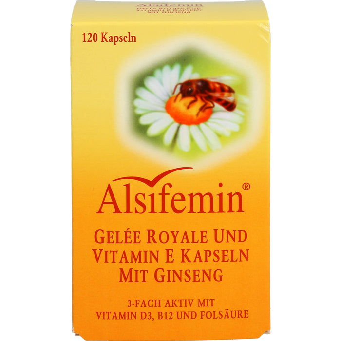 Alsifemin Gelée Royale und Vitamin E Kapseln mit Ginseng , 120 pcs. Capsules