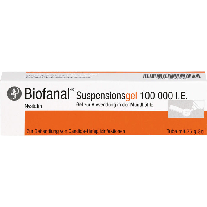 Biofanal Suspensionsgel 100 000 I.E. bei Candida-Hefepilzinfektionen in der Mundhöhle, 25 g Gel