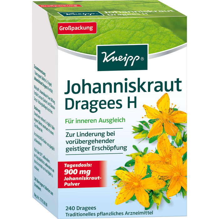 Kneipp Johanniskraut Dragees H für inneren Ausgleich, 240 pcs. Tablets