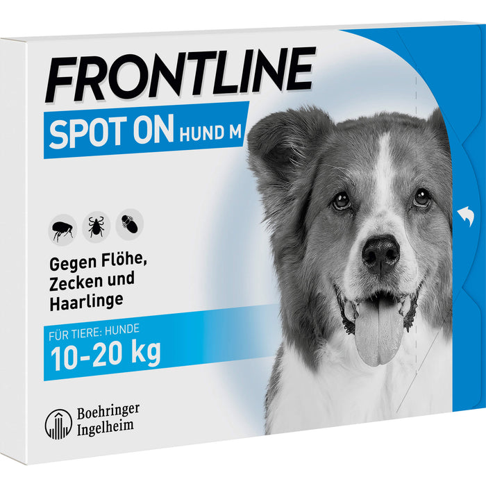 FRONTLINE Spot on Hund M Pipetten gegen Flöhe, Zecken und Haarlinge, 5 pcs. Ampoules