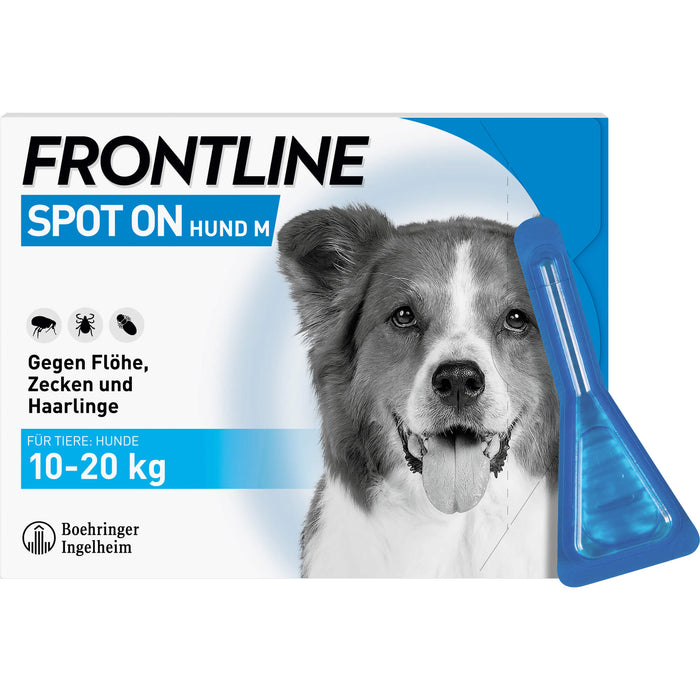 FRONTLINE Spot on Hund M Pipetten gegen Flöhe, Zecken und Haarlinge, 5 St. Ampullen