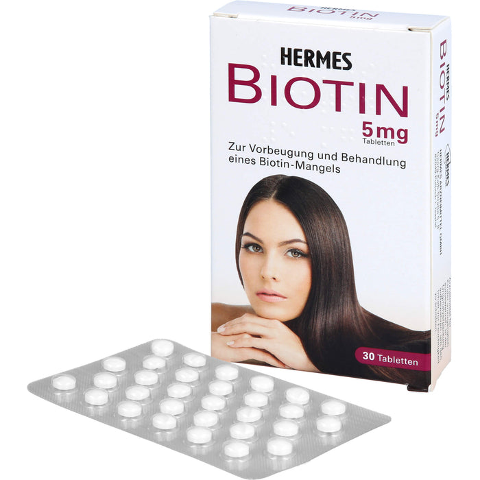 HERMES Biotin 5 mg Tabletten, 30 pc Tablettes