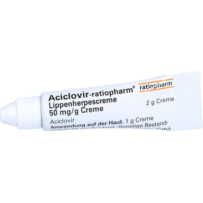 Aciclovir-ratiopharm Lippenherpescreme, 2 g Creme