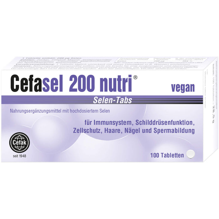 Cefasel 200 nutri Selen-Tabs, 100 pc Tablettes