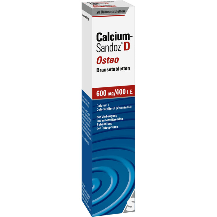 Calcium-Sandoz D Osteo 600 mg/400 I.E. Brausetabletten, 20 St. Tabletten