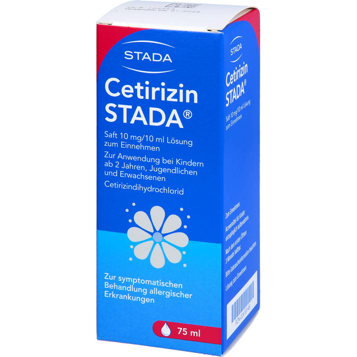 Cetirizin STADA Saft 10 mg / 10 ml Lösung bei Allergien, 75 ml Solution