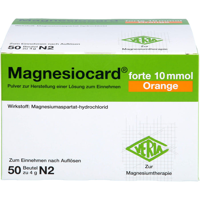 Magnesiocard forte 10 mmol Orange, Pulver zur Herstellung einer Lösung zum Einnehmen, 50 St. Beutel