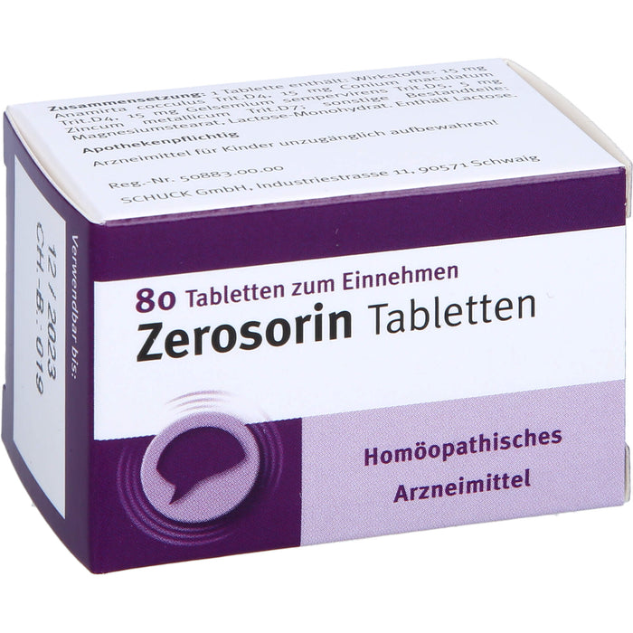 Zerosorin Tabletten, 80 St TAB