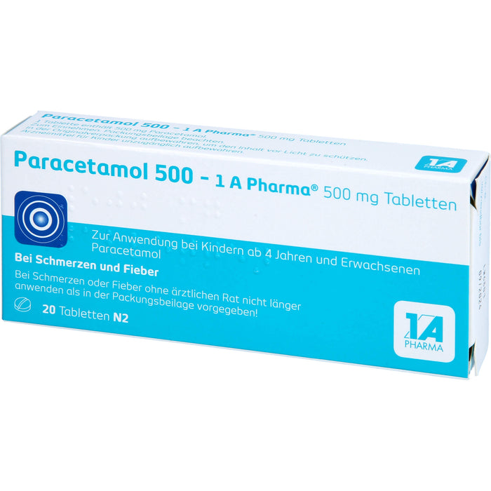 Paracetamol 500 - 1 A Pharma, 20 pcs. Tablets