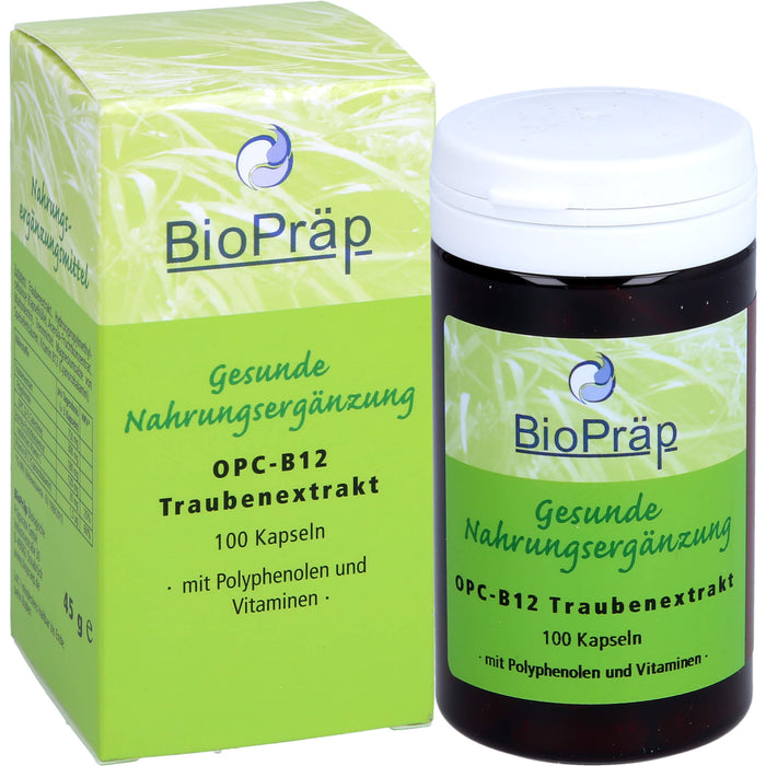 BioPräp OPC-B12 Traubenextrakt Kapseln, 100 St. Kapseln