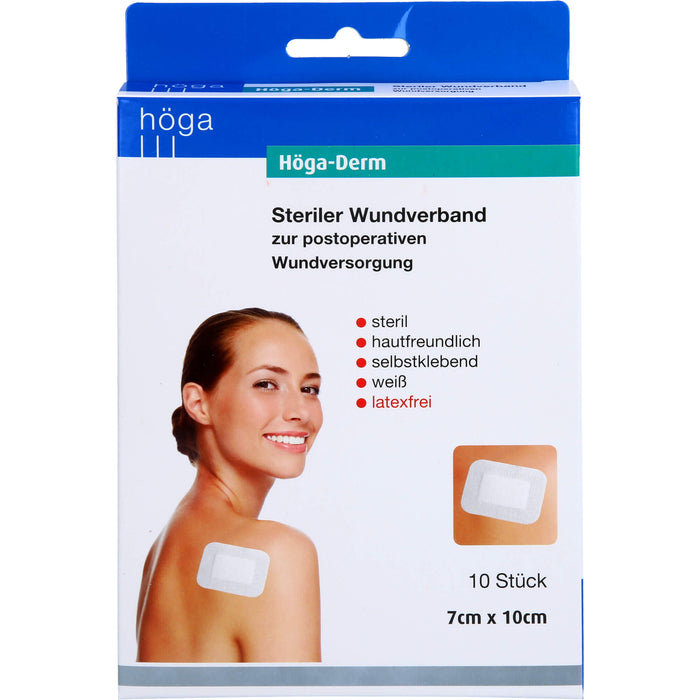 Höga-Derm steriler Wundverband zur postoperativen Wundversorgung 100 mm x 70 mm, 10 St. Pflaster