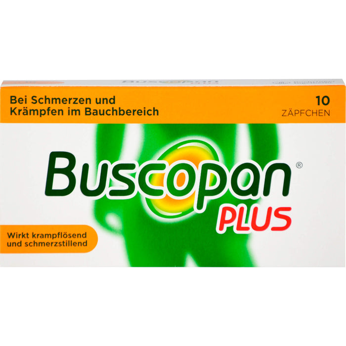 Buscopan plus Zäpfchen bei Schmerzen und Krämpfen im Bauchbereich, 10 St. Zäpfchen