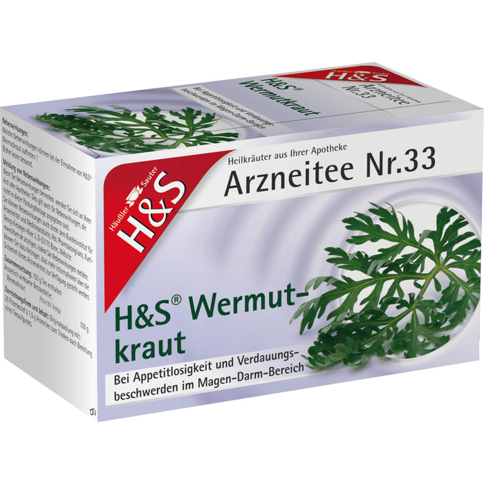 H&S Wermutkraut Arzneitee Nr. 33 Filterbeutel, 20 pcs. Filter bag