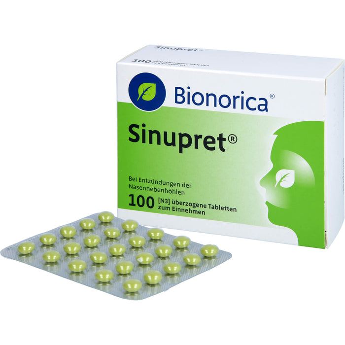 Sinupret überzogene Tabletten bei Entzündungen der Nasennebenhöhlen, 100 pcs. Tablets