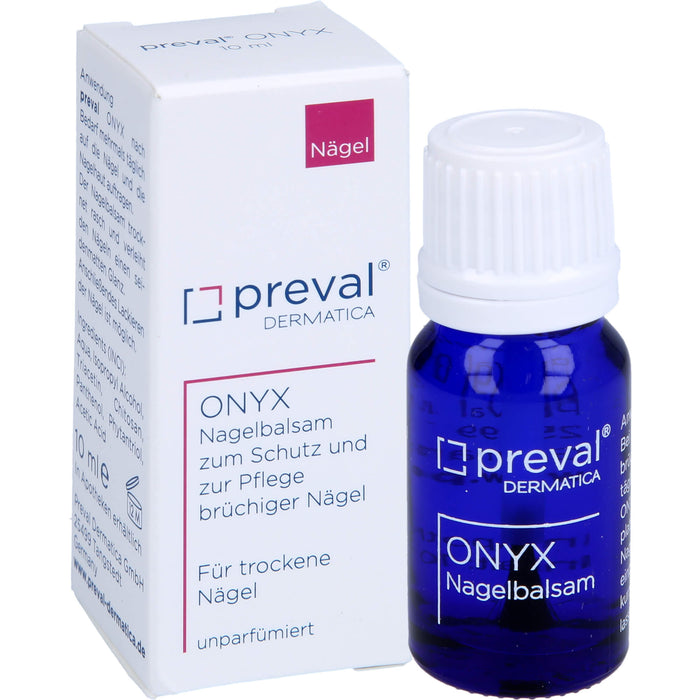 preval Onyx Nagelbalsam zum Schutz und zur Pflege brüchiger Nägel, 10 ml Solution