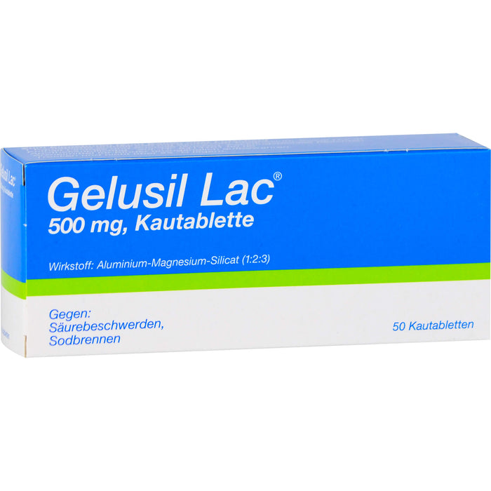 Gelusil Lac Kautabletten gegen Säurebeschwerden, Sodbrennen, 50 pcs. Tablets