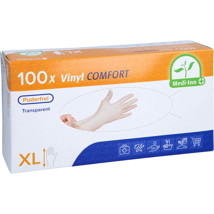 Einmal Handschuhe Vinyl puderfrei XL, 100 St HAS