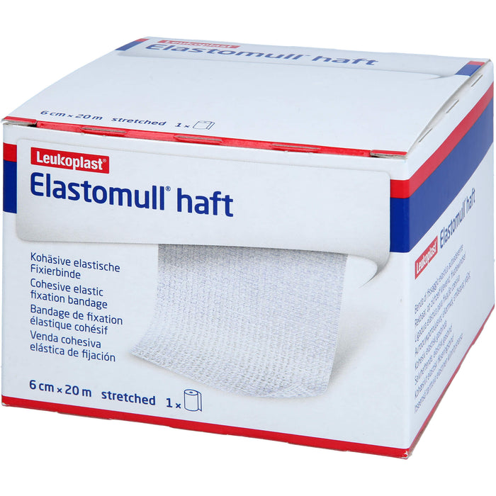 Elastomull haft 6 cm x 20 m kohäsive, elastische Fixierbinde, 1 St. Binde