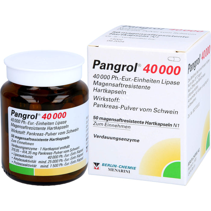 Pangrol 40000 Kapseln Verdauungsenzyme, 50 pc Capsules