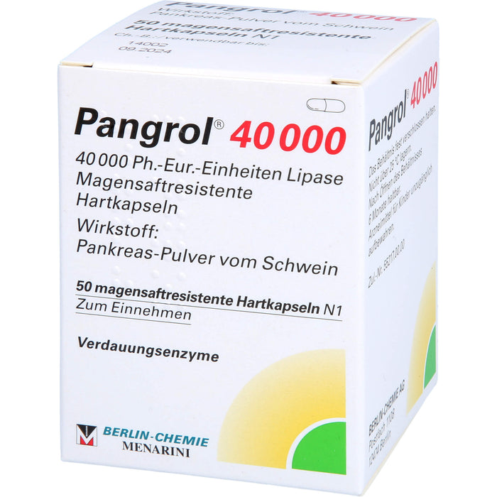 Pangrol 40000 Kapseln Verdauungsenzyme, 50 St. Kapseln