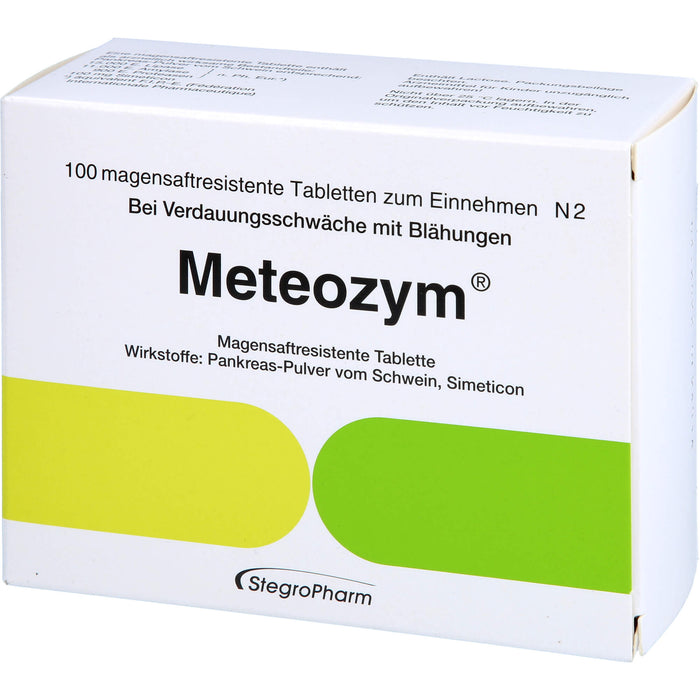 Meteozym Filmtabletten bei Verdauungsschwäche mit Blähungen, 100 pcs. Tablets