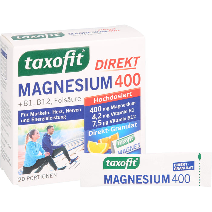 taxofit Magnesium 400 Direkt-Granulat, 20 pcs. Sachets